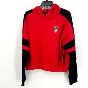 COLOSSEUM Womens NC State Wolfpack Hoodie Large Red Black Long Sleeve NWT